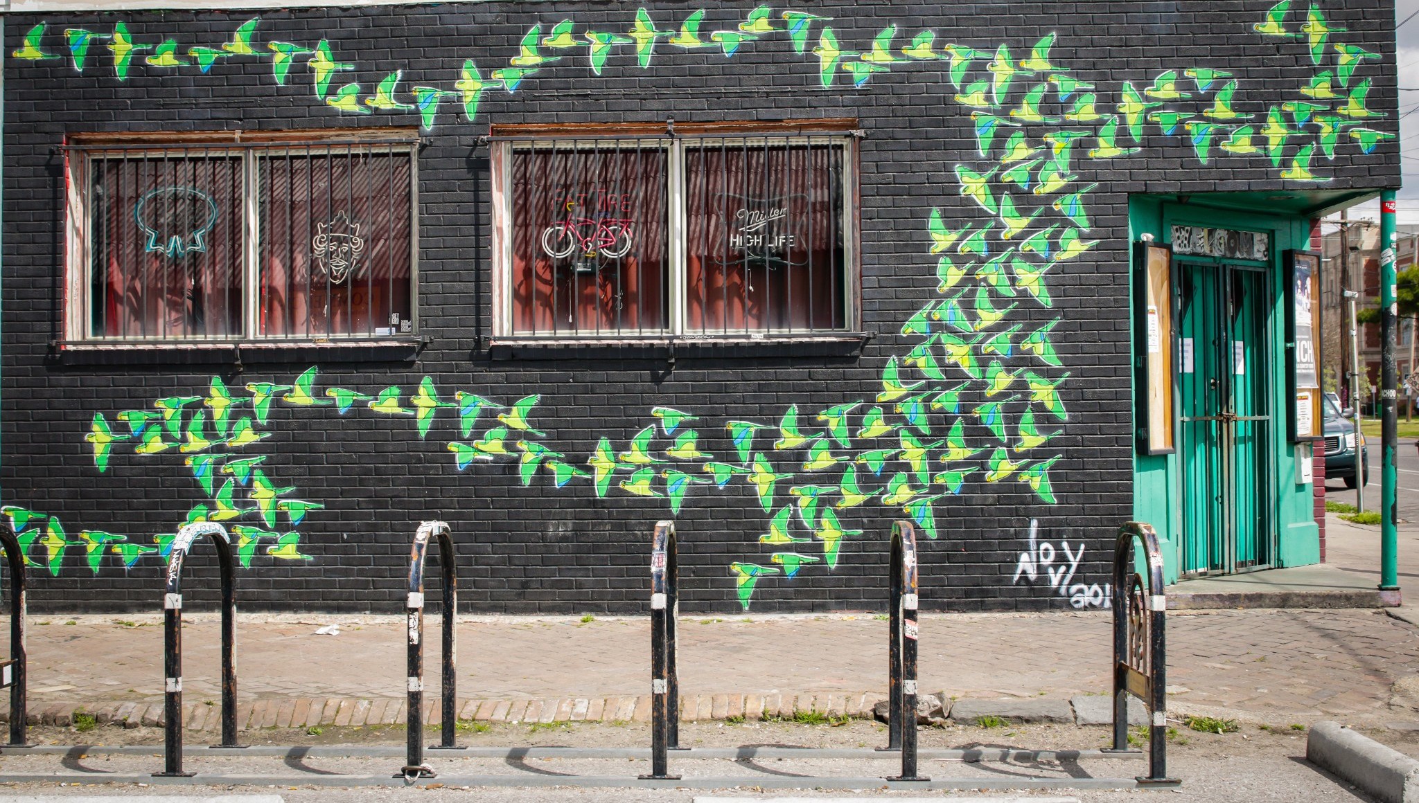 Name: Monk Parrot Mural<br>Artist: Jeremy Novy